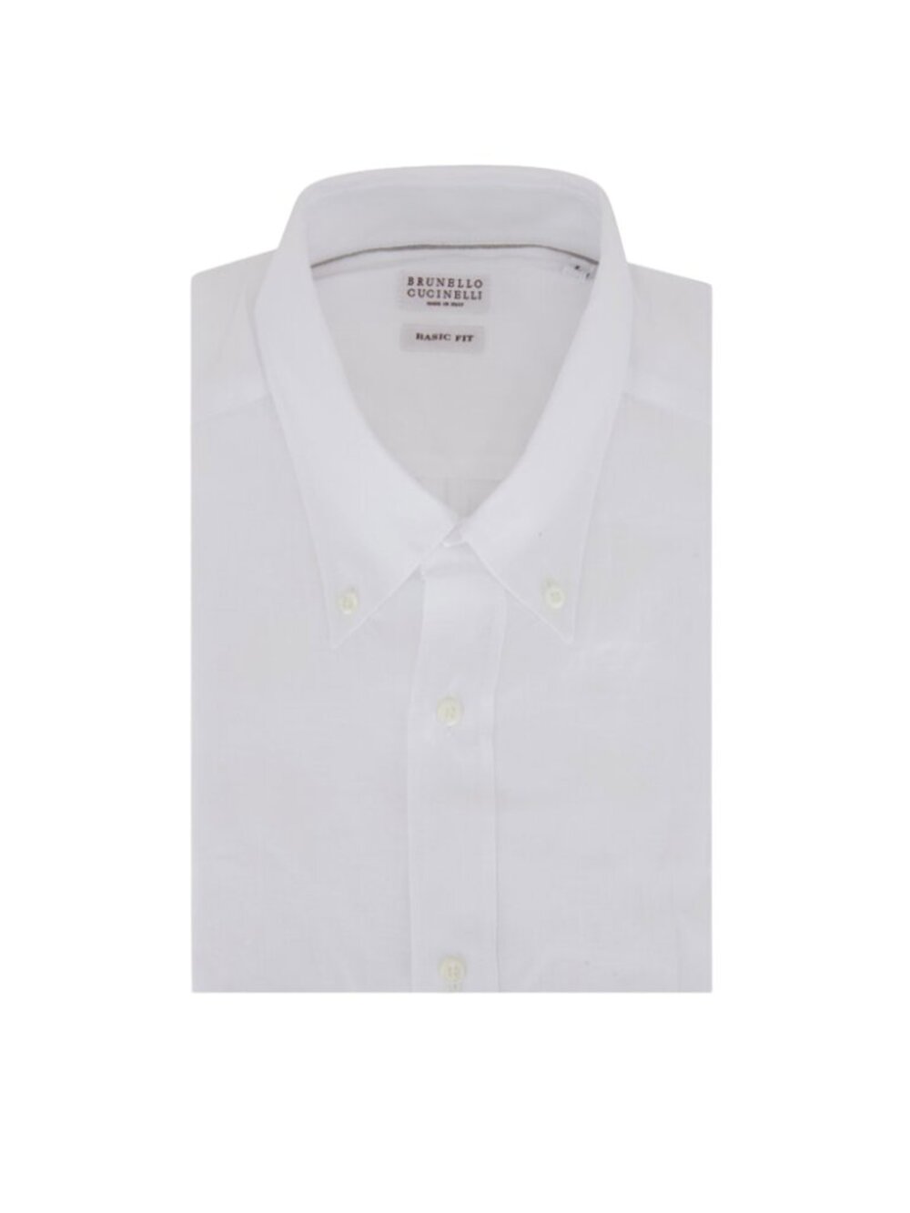 Brunello Cucinelli Button Down Shirt Mens Large White Basic Fit Cotton Twill